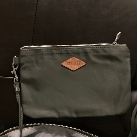 MZ WALLACE Green Nylon Leather trimmed shoulder bag - Picture 6 of 8